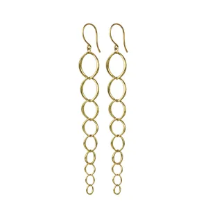 18K Gold Graduated O’ Chain Earrings