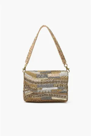 AB23833 Golden Layers Hand Beaded Handbag