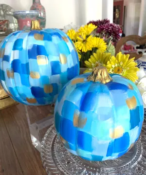 Blue Color Block Pumpkins $49 and $69