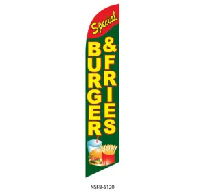 Burgers & Fries Swooper Feather Flag