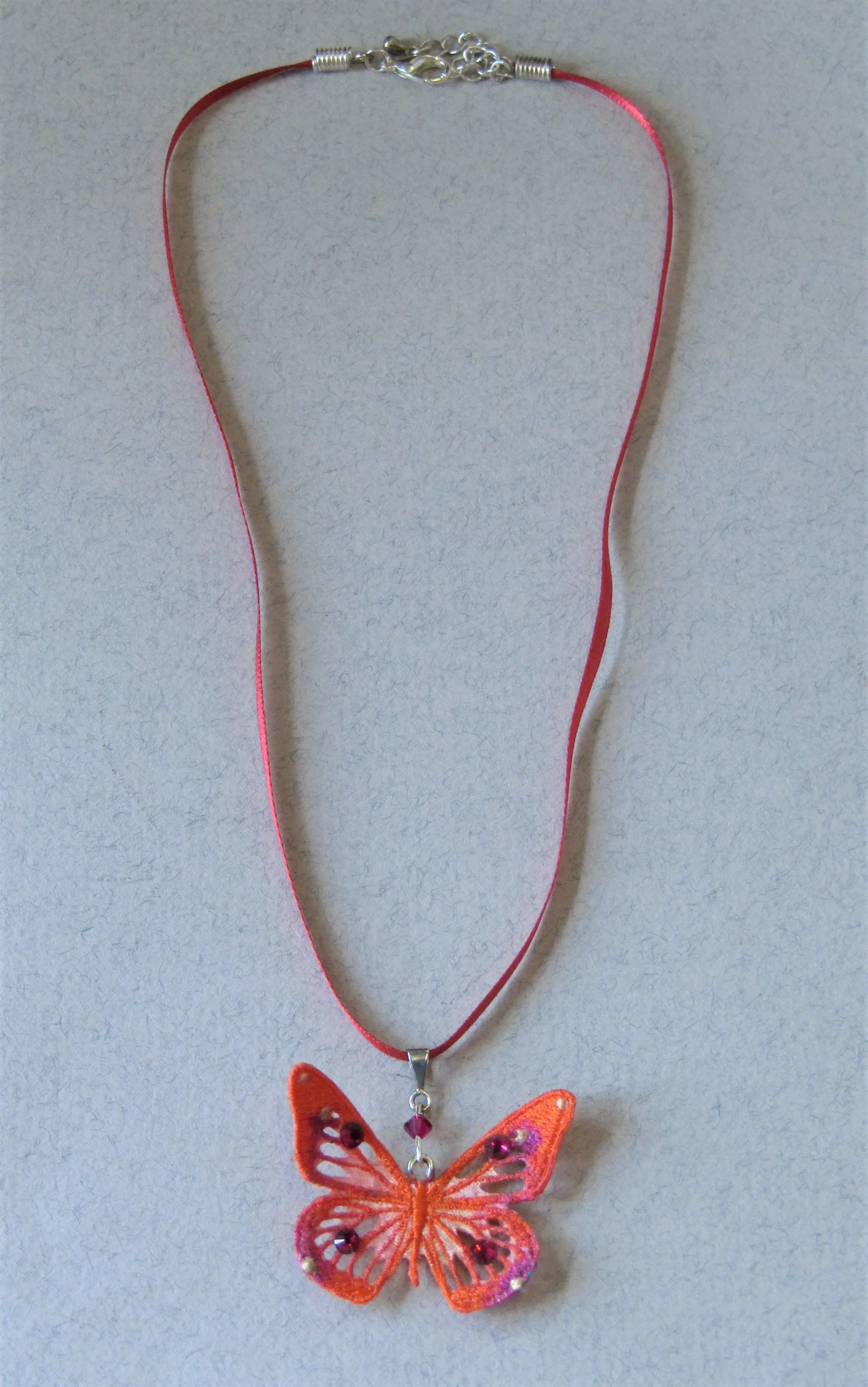 Butterfly Pendant with Swarovski Crystals.