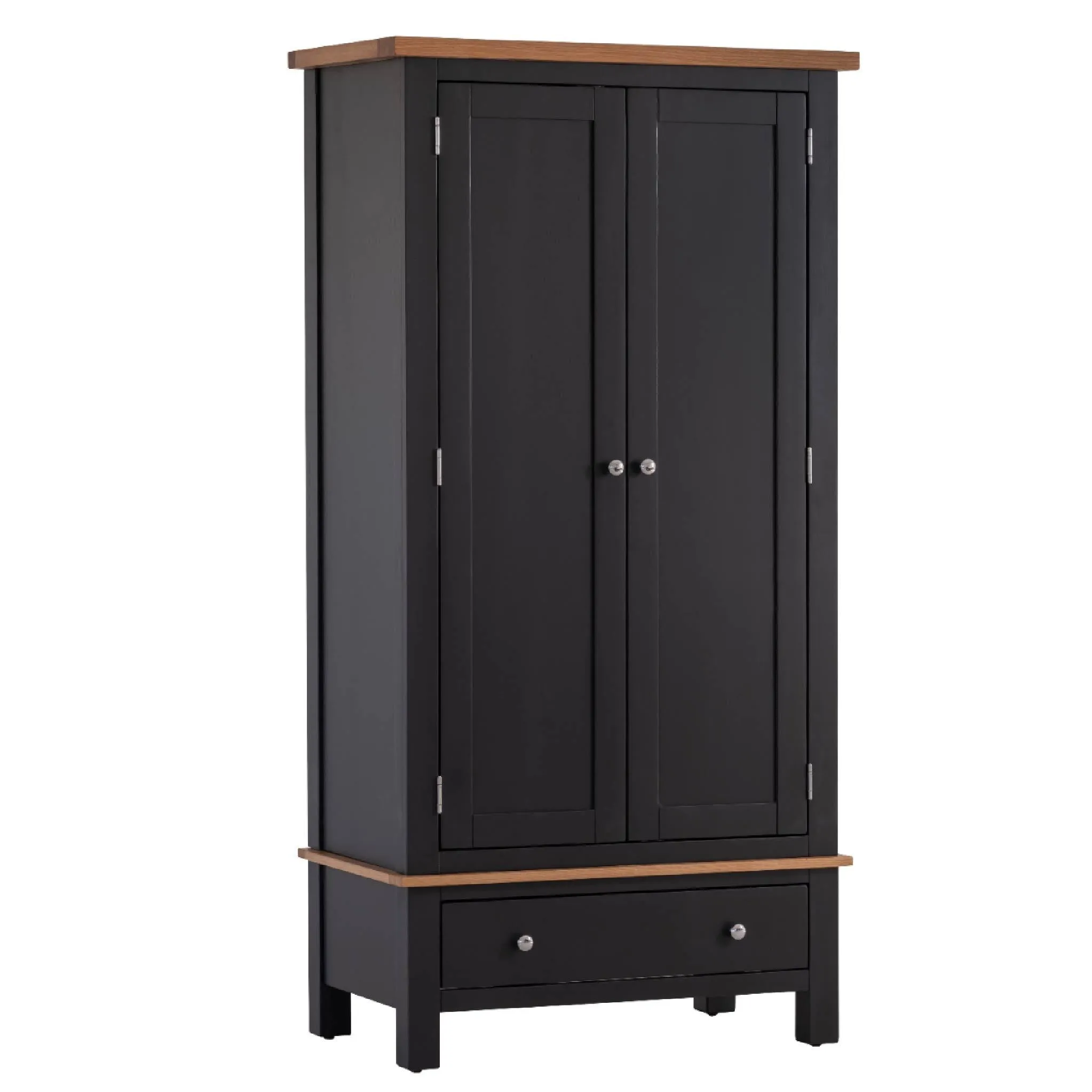 Charlestown Black Double Wardrobe