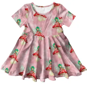 Garden Fairy Short Sleeve Twirl Dress