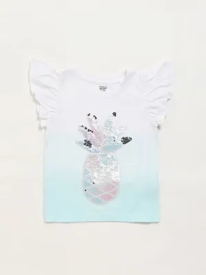 HOP Kids Mint Embellished Top