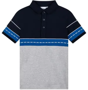 Hugo Boss Kids Colorblock Polo Navy J25N56-849