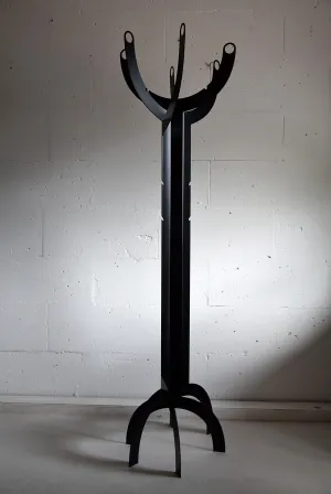 Italian Post Modern Black Metal Coat Stand