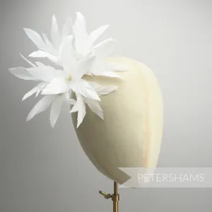 'Kay' Large Goose Feather Pom Flower Millinery Hat Mount