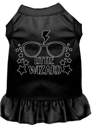 Little Wizard Screen Print Dog Dress Black 4x (22)