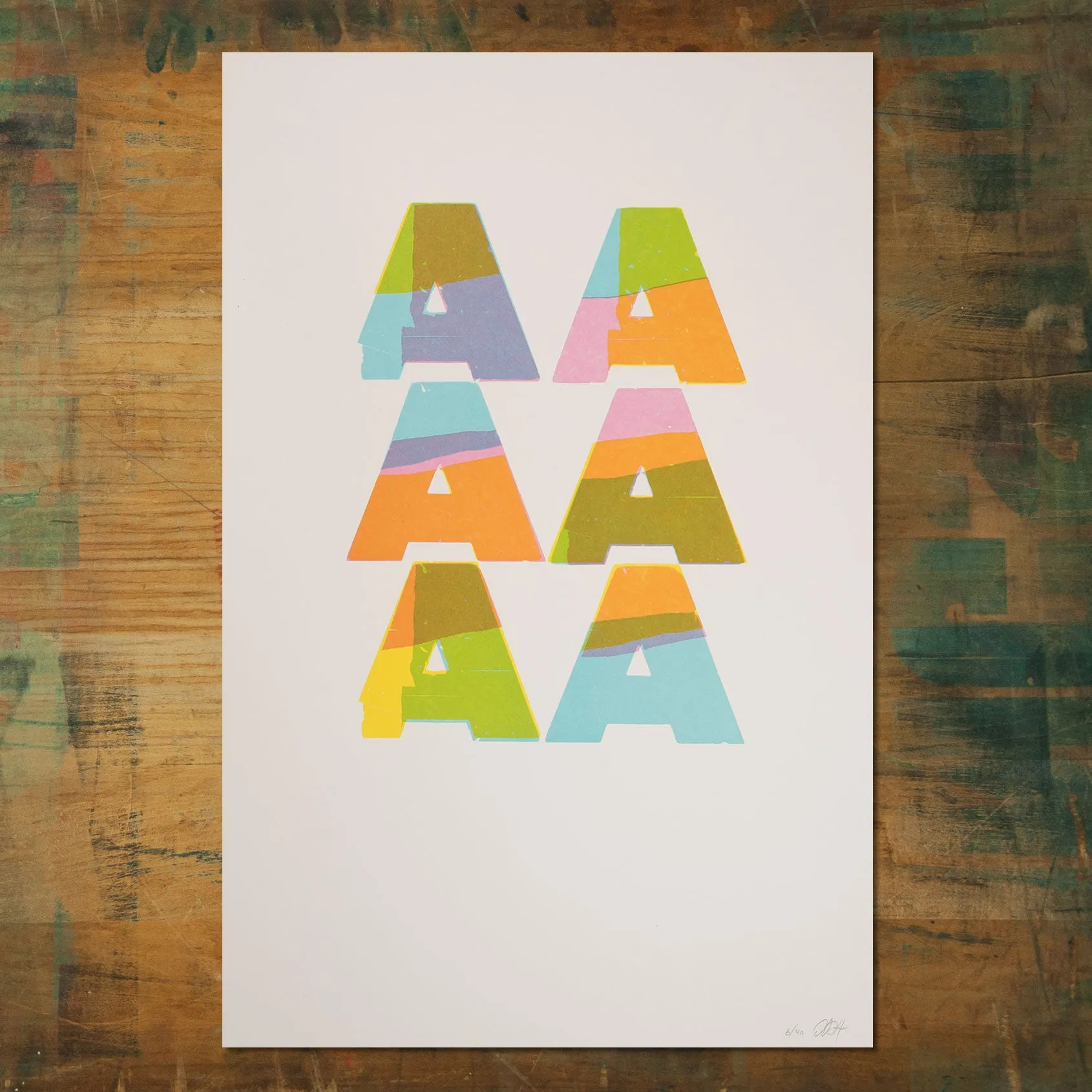 Original Print: Abstract A's