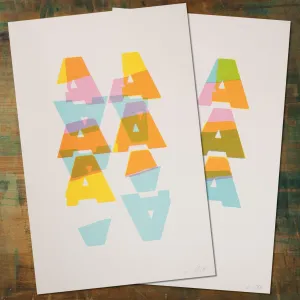 Original Print: Abstract A's