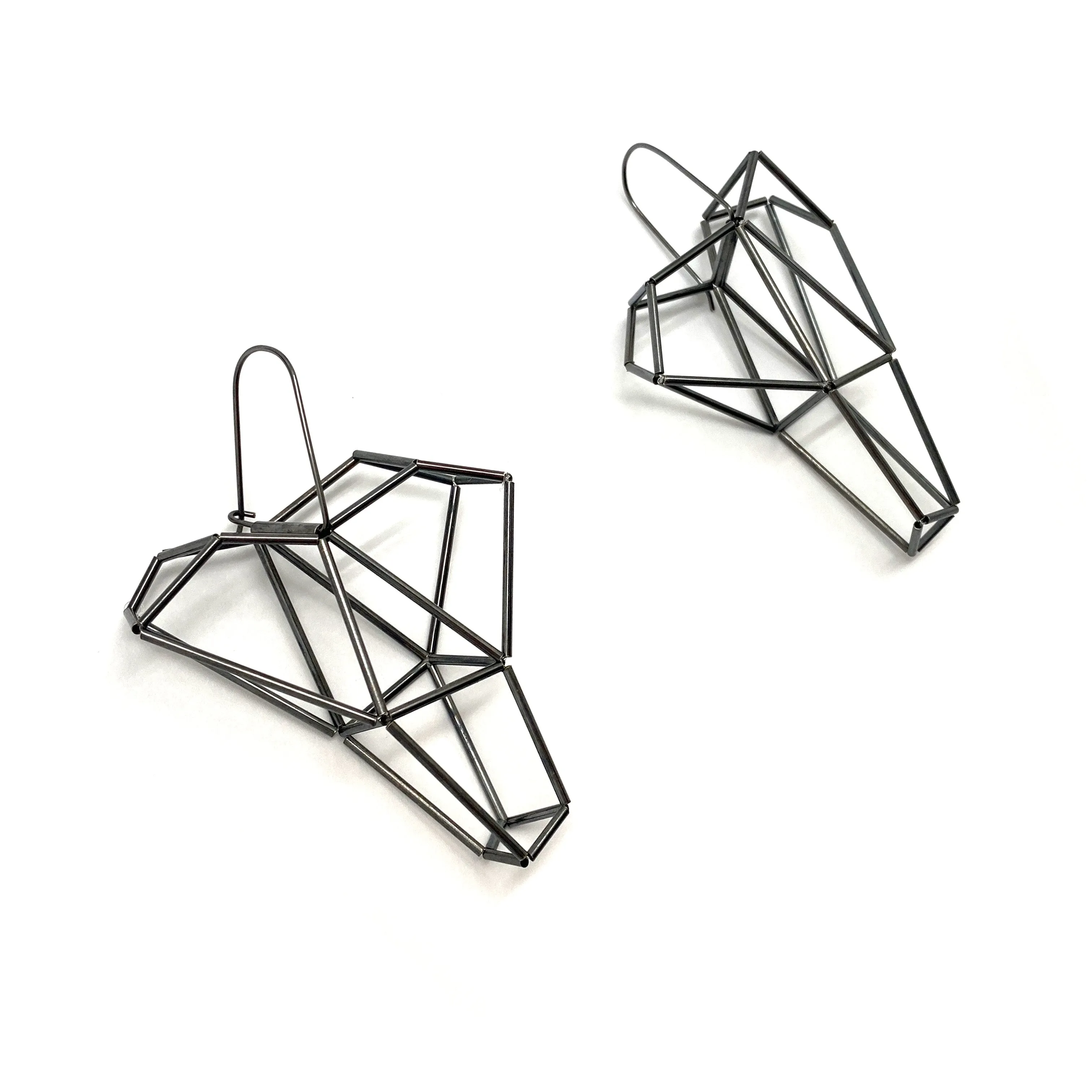 Oxidized Sculptural Earrings