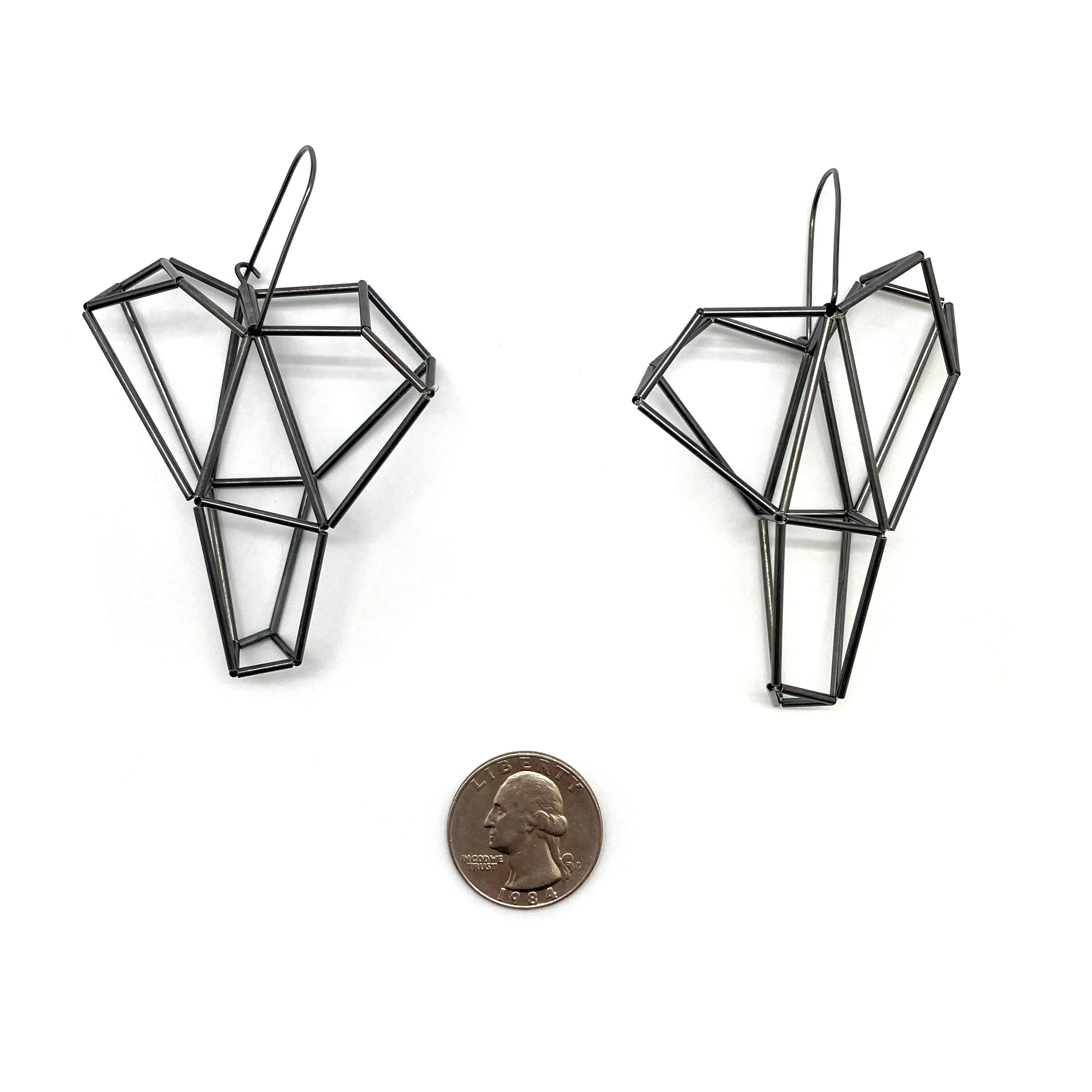 Oxidized Sculptural Earrings