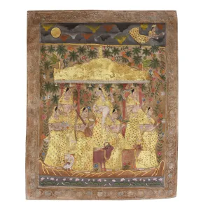 Painted Pichwai From Nathdwara Rajasthan - Ca 1900