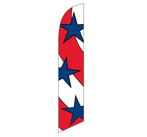 Patriotic Stars Swooper Feather Flag