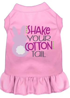 Shake Your Cotton Tail Screen Print Dog Dress Light Pink Lg (14)