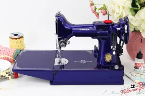 Singer Featherweight 221K, 1951 - EG438*** - Fully Restored in Cobalt Blue