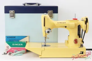 Singer Featherweight 221K7 Sewing Machine EV971*** - Fully Restored in Happy Yellow