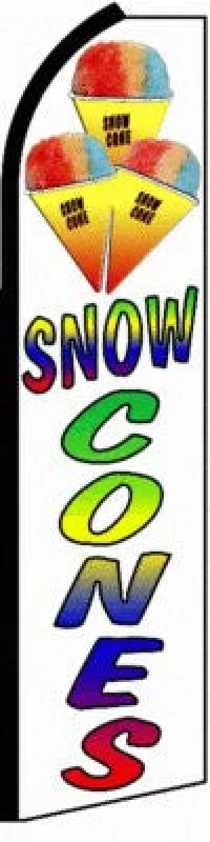 Snow Cones Swooper Feather Banner Flag Sign