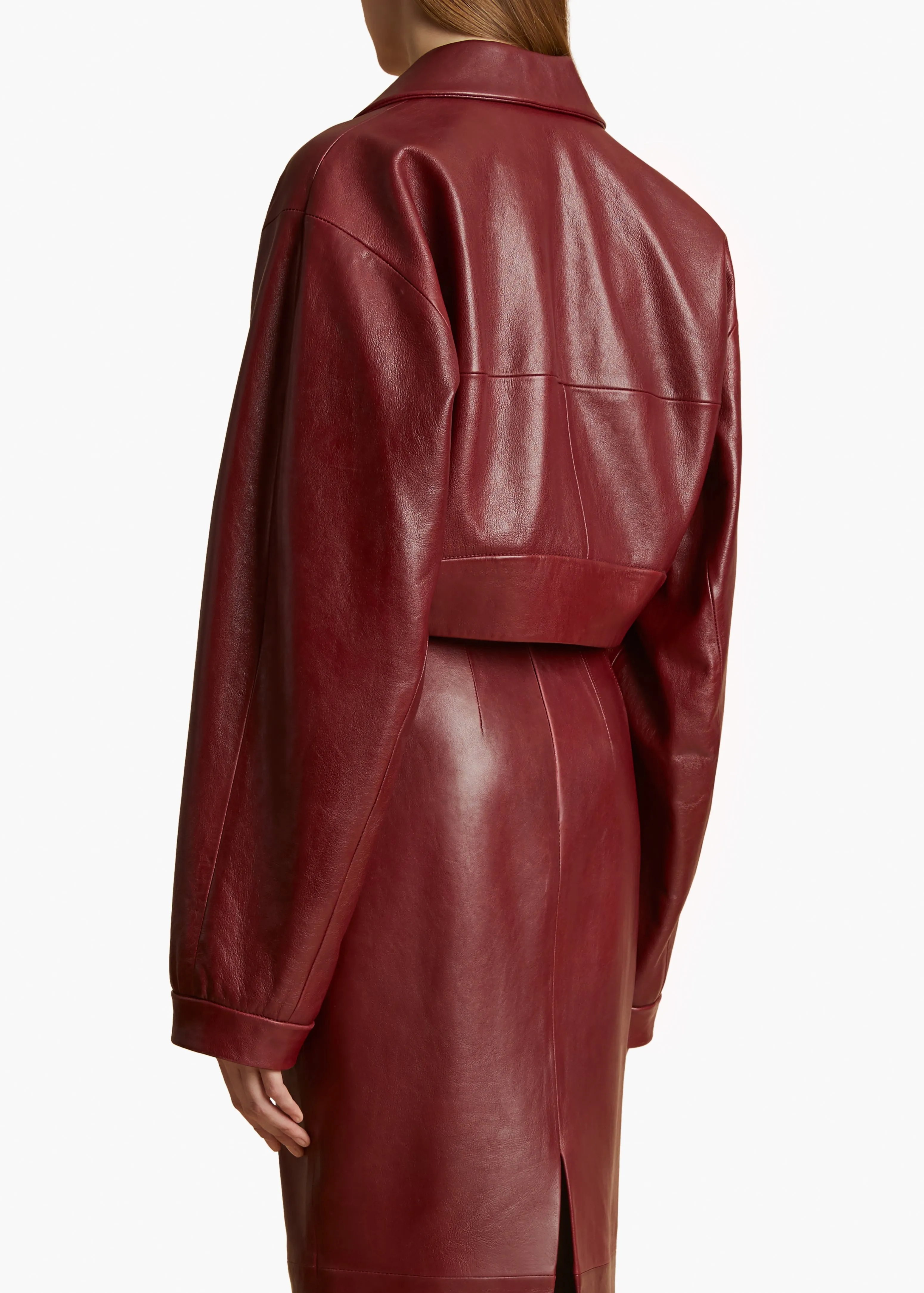 Sue Jacket in Oxblood Leather