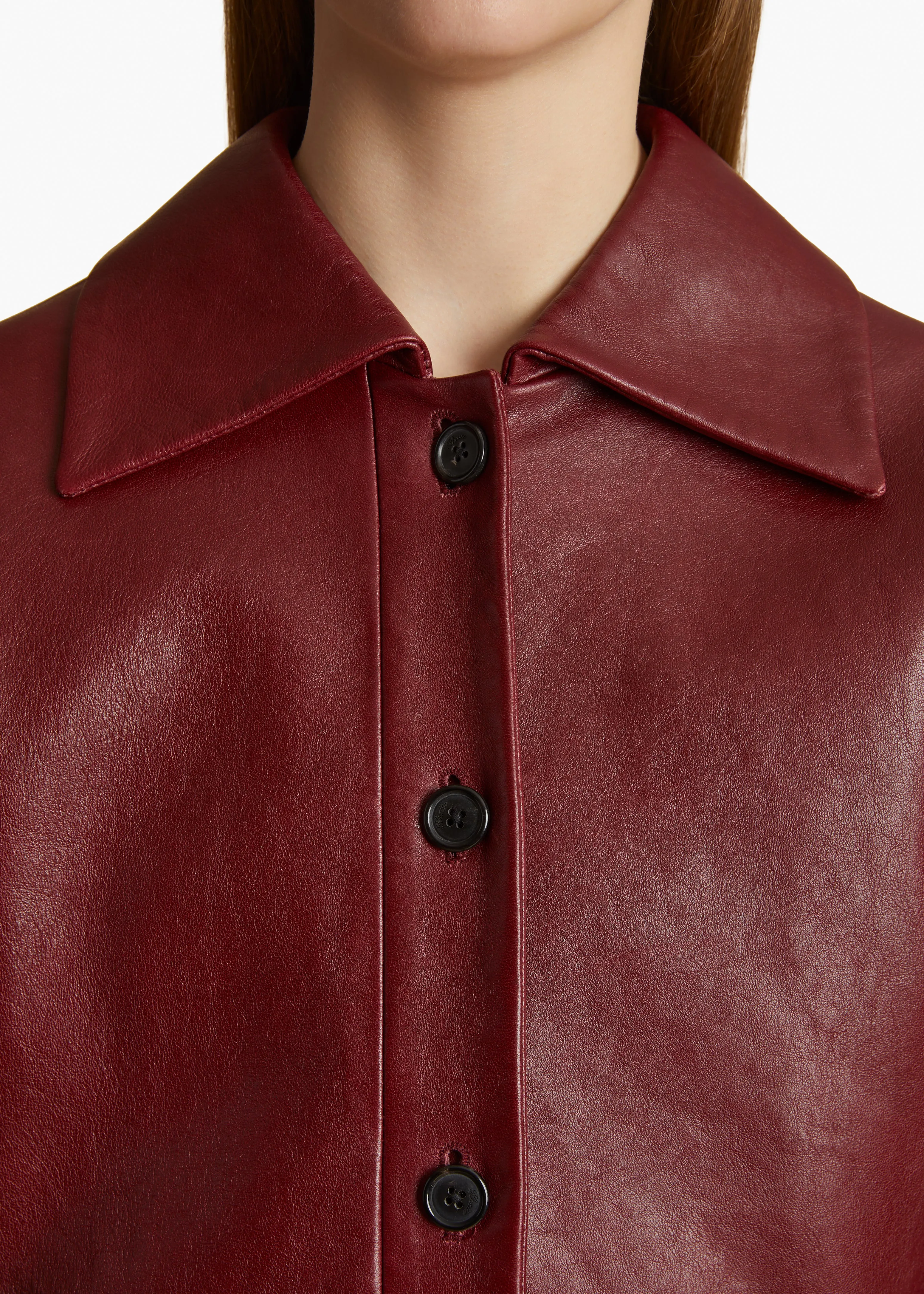 Sue Jacket in Oxblood Leather