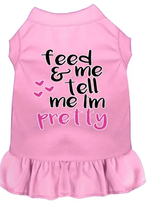 Tell Me I'm Pretty Screen Print Dog Dress Light Pink Xxl (18)